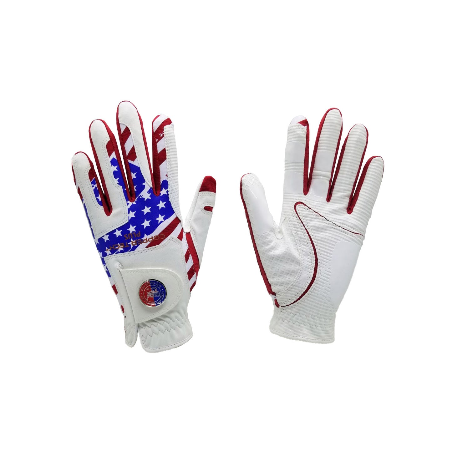 Copper Tech Plus Women's America Flag Theme Patriotic Golf Gloves