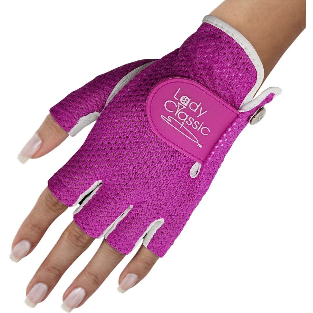 New Lady Classic Mesh Half Gloves