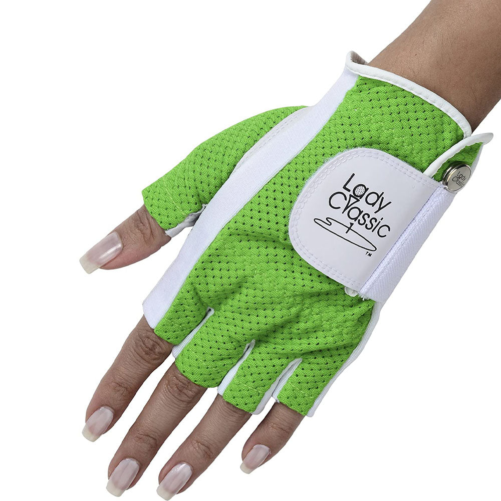 New Lady Classic Mesh Half Gloves