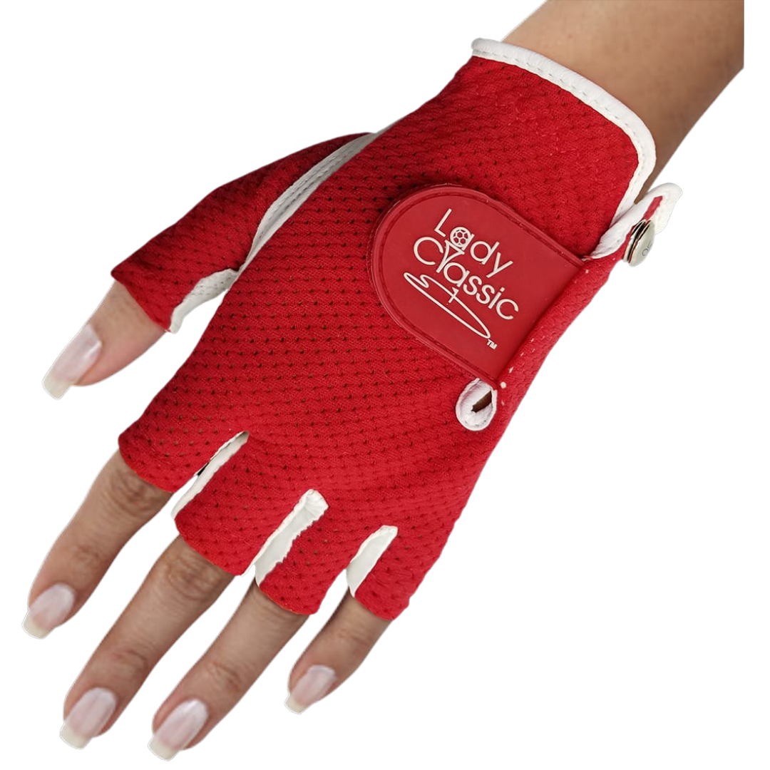 New Lady Classic Mesh Half Gloves
