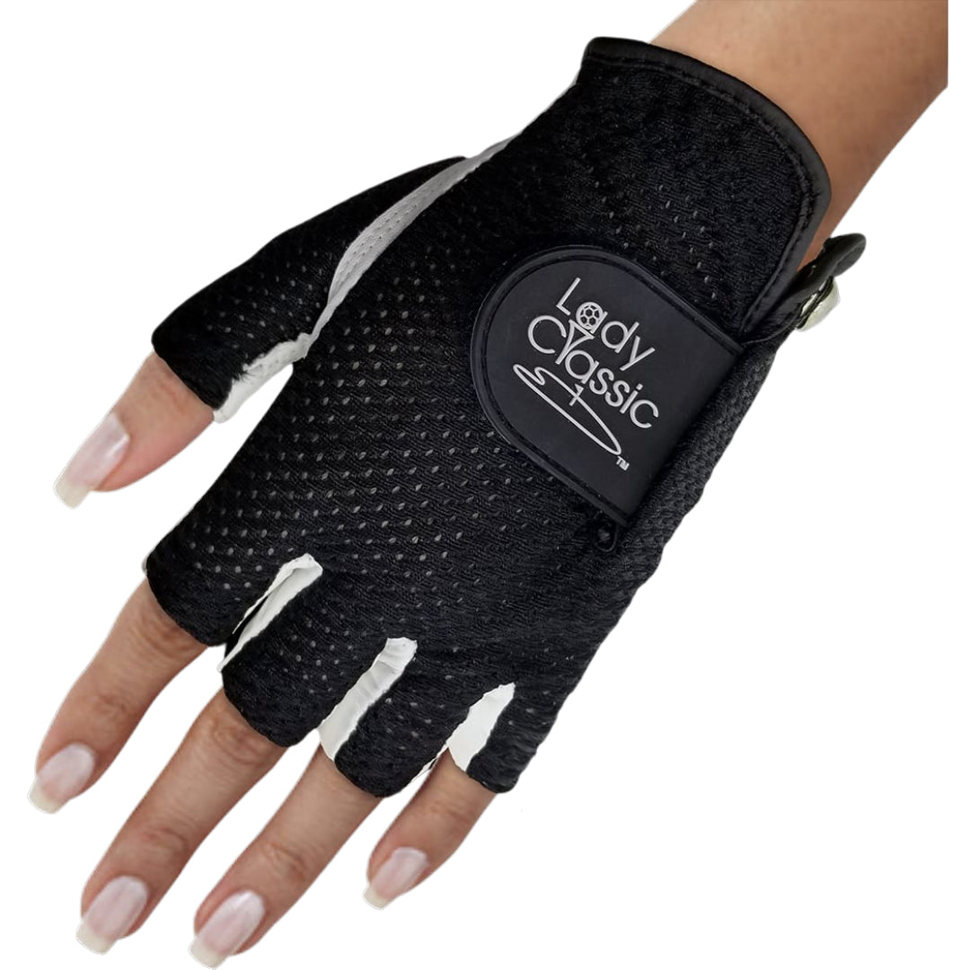 New Lady Classic Mesh Half Gloves