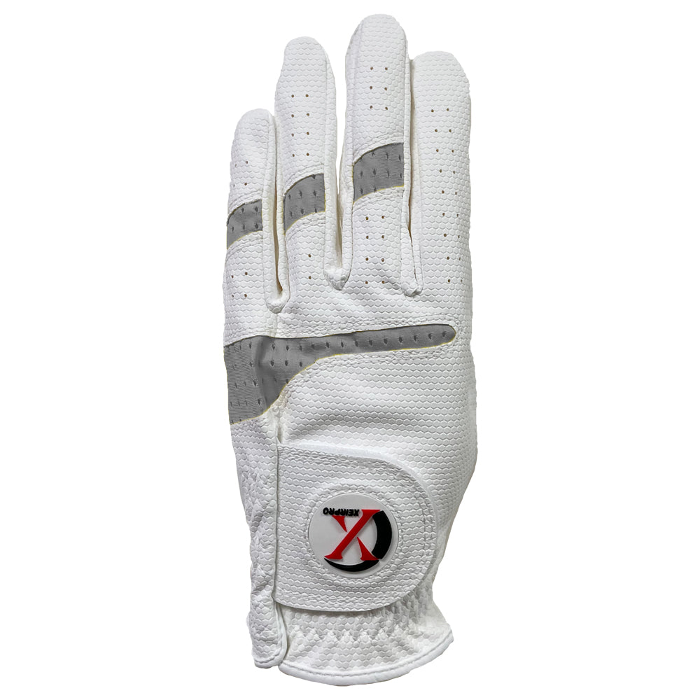 XEIR PRO Women's Premium All Weather Golf Gloves White Color Worn on Left (4 of Pack)