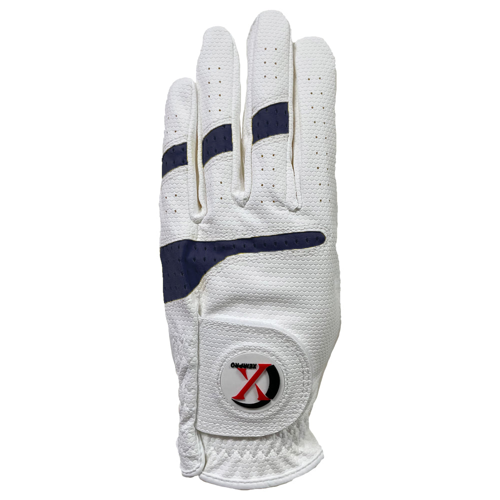 XEIR PRO Women's Premium All Weather Golf Gloves White Color Worn on RIght (4 of Pack)