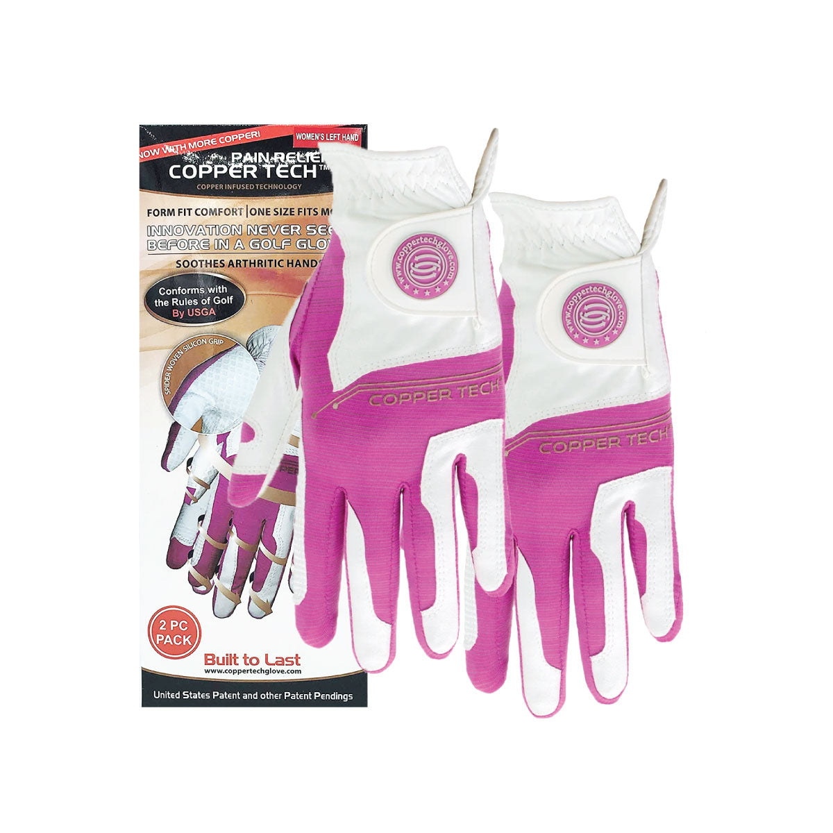 Copper Tech Women Golf Gloves (2 Of Pack)