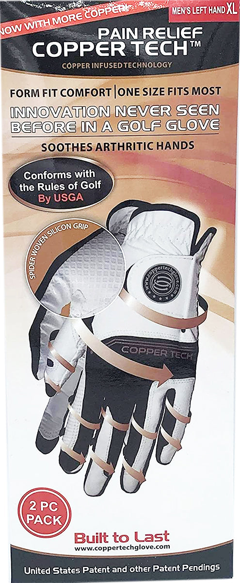 Copper Tech Men Golf Gloves (2 Of Pack)