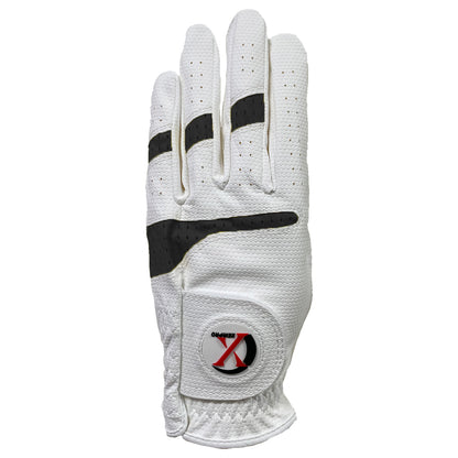 XEIR PRO Men's Premium All Weather Golf Gloves White Color Worn on Left (4 of Pack)