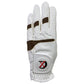 XEIR PRO Men's Premium All Weather Golf Gloves White Color Worn on Right (4 of Pack)