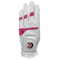 XEIR PRO Women's Premium All Weather Golf Gloves White Color Worn on RIght (4 of Pack)
